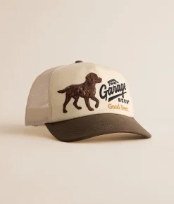 American Needle Garage Beer Trucker Hat IVORY BROWN Best