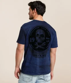 Graphic T-Shirts | Affliction Garage Dusk T-Shirt Cobalt Blue