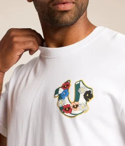 Tops|Graphic T-Shirts | True Religion Garden T-Shirt Optic White