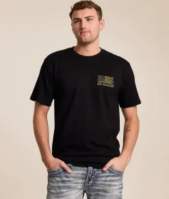 Tops|Graphic T-Shirts | Honey Hole® Gator Flag T-Shirt Black