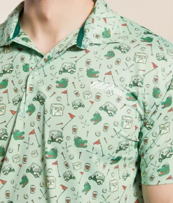Activewear | Old Row Gator Golf Polo Green