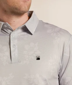 Flomotion Gator Grungle Performance Polo Silver Clearance