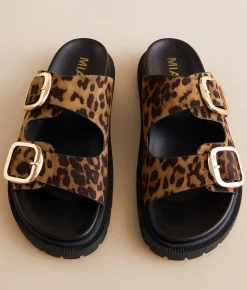 Mia Genn Print Sandal Leopard Discount