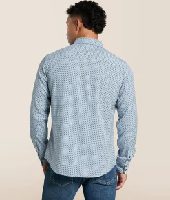 Tops | J.B. Holt Geo Athletic Performance Stretch Shirt Blue