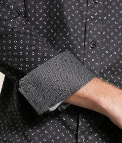 J.B. Holt Geo Knit Standard Performance Shirt Black Grey
