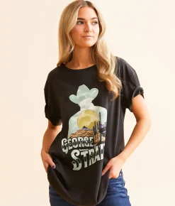 Tops | Wrangler® George Strait Band T-Shirt Washed Black