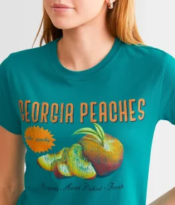 Goodie Two Sleeves Georgia Peaches Baby T-Shirt Blue Grass Sale
