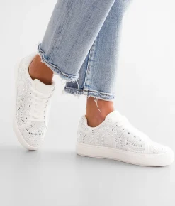Shoes | Very G Georgie Rhinestone Sneaker White Silver
