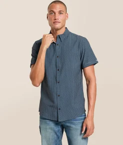 J.B. Holt Geo Standard Performance Stretch Shirt Mood Indigo Online