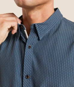 J.B. Holt Geo Standard Performance Stretch Shirt Mood Indigo Online