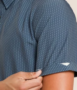J.B. Holt Geo Standard Performance Stretch Shirt Mood Indigo Online
