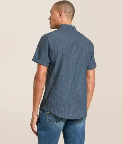 J.B. Holt Geo Standard Performance Stretch Shirt Mood Indigo Online