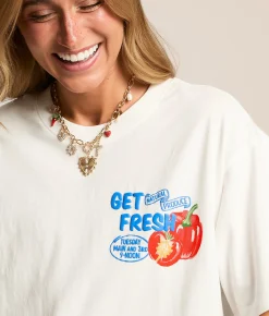 Modish Rebel Get Fresh T-Shirt White Discount