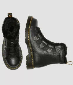 Dr. Martens 1460 Ghillie MIlled Nappa Leather Boot Black