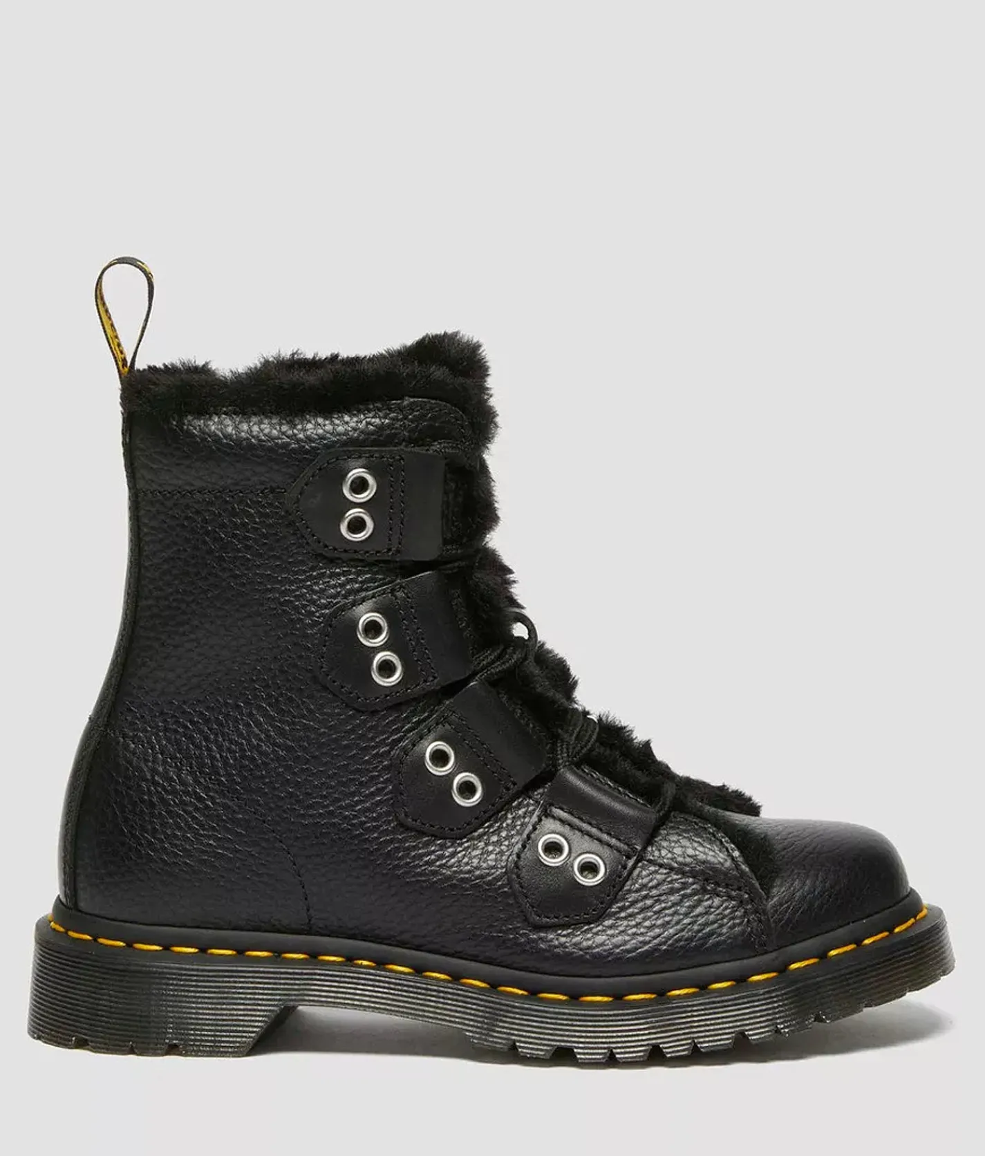 Dr. Martens 1460 Ghillie MIlled Nappa Leather Boot Black