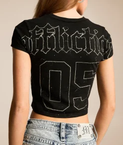 Tops | Affliction Ghost Fever Baby T-Shirt Black Lava Wash