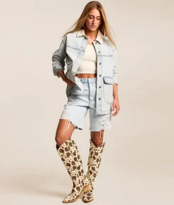 Shoes | Mi.iM Giada Western Boot Cow Print