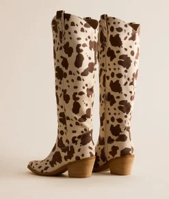 Shoes | Mi.iM Giada Western Boot Cow Print