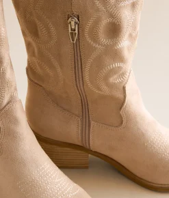 Mi.iM Giada Western Cowboy Boot Beige Outlet