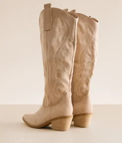 Mi.iM Giada Western Cowboy Boot Beige Outlet