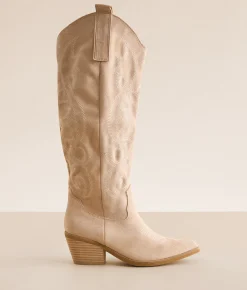 Mi.iM Giada Western Cowboy Boot Beige Outlet