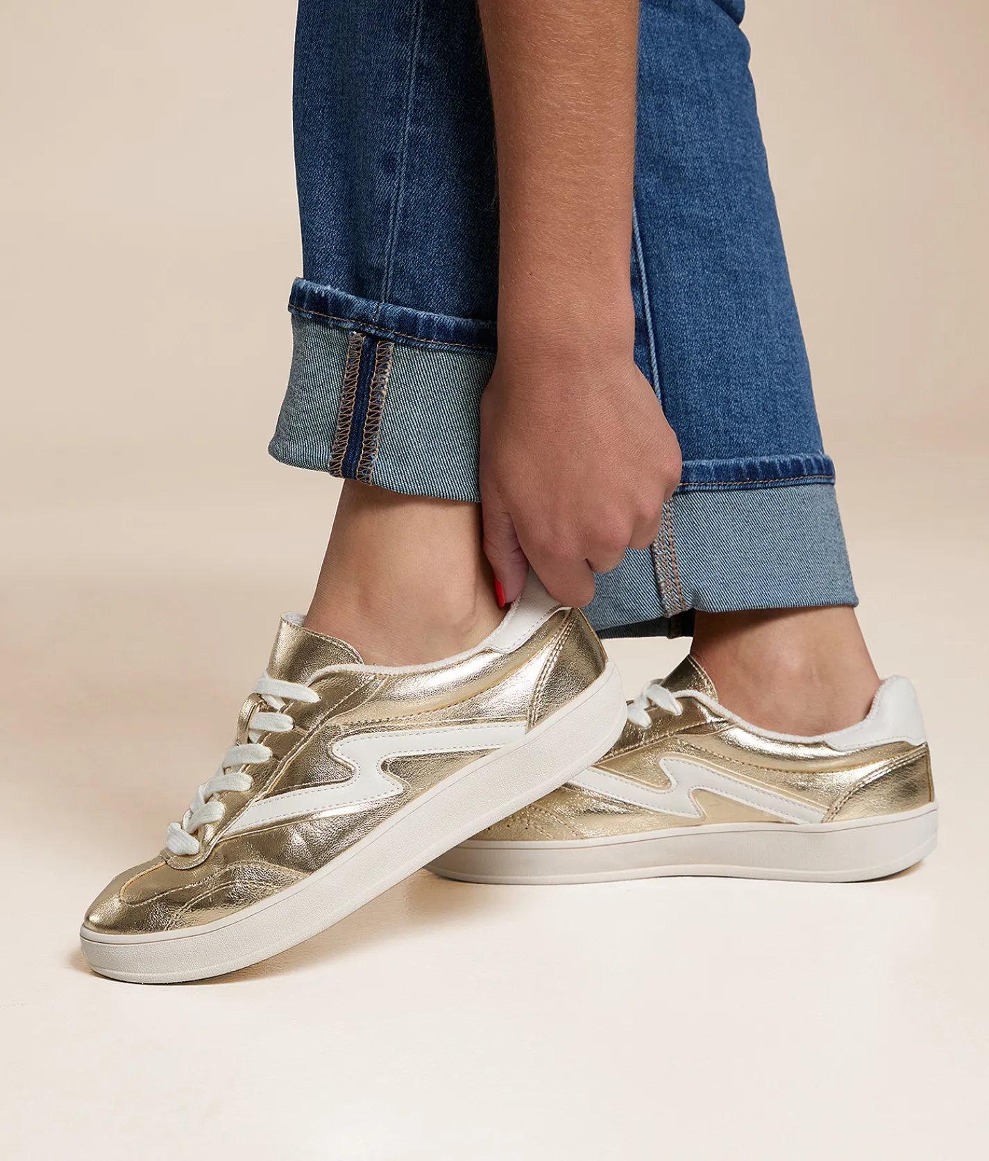 Shoes | Madden Girl Gia Metallic Sneaker Gold