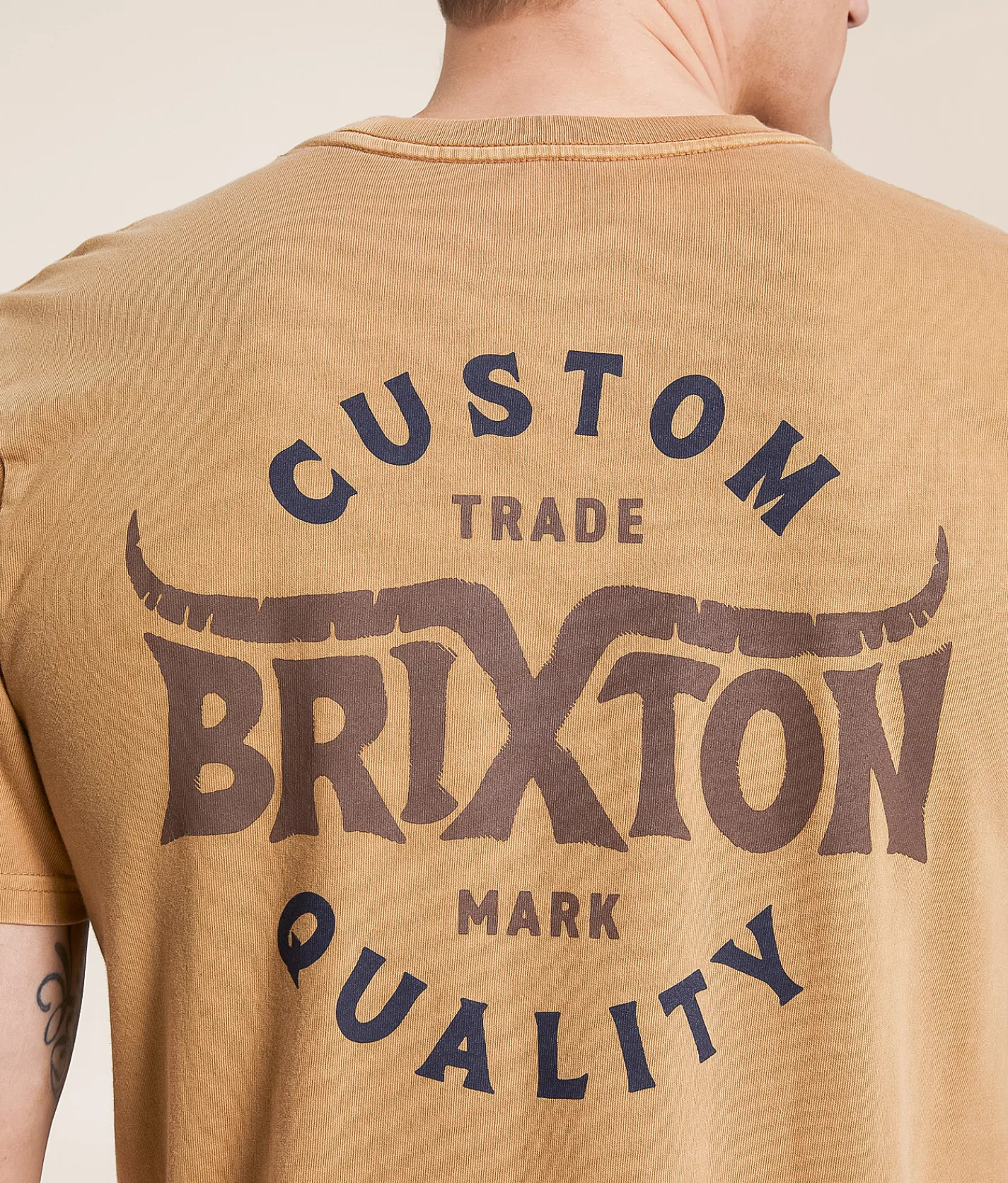 Brixton Gibson T-Shirt Cinder Worn Wash Discount