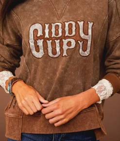 Tops | Sterling & Stitch Giddy Up Camo Pullover Friar Brown