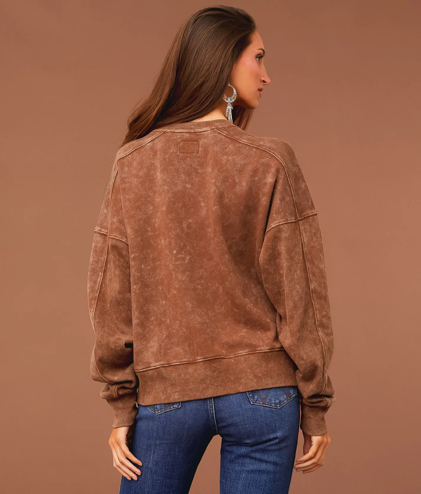 Tops | Sterling & Stitch Giddy Up Camo Pullover Friar Brown