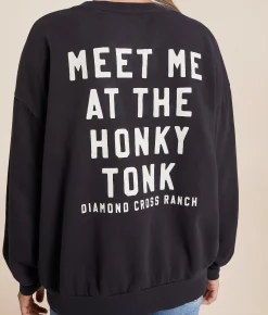Tops | Z Supply Giddy Up Sunday Oversized Pullover Black Sands