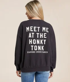 Tops | Z Supply Giddy Up Sunday Oversized Pullover Black Sands