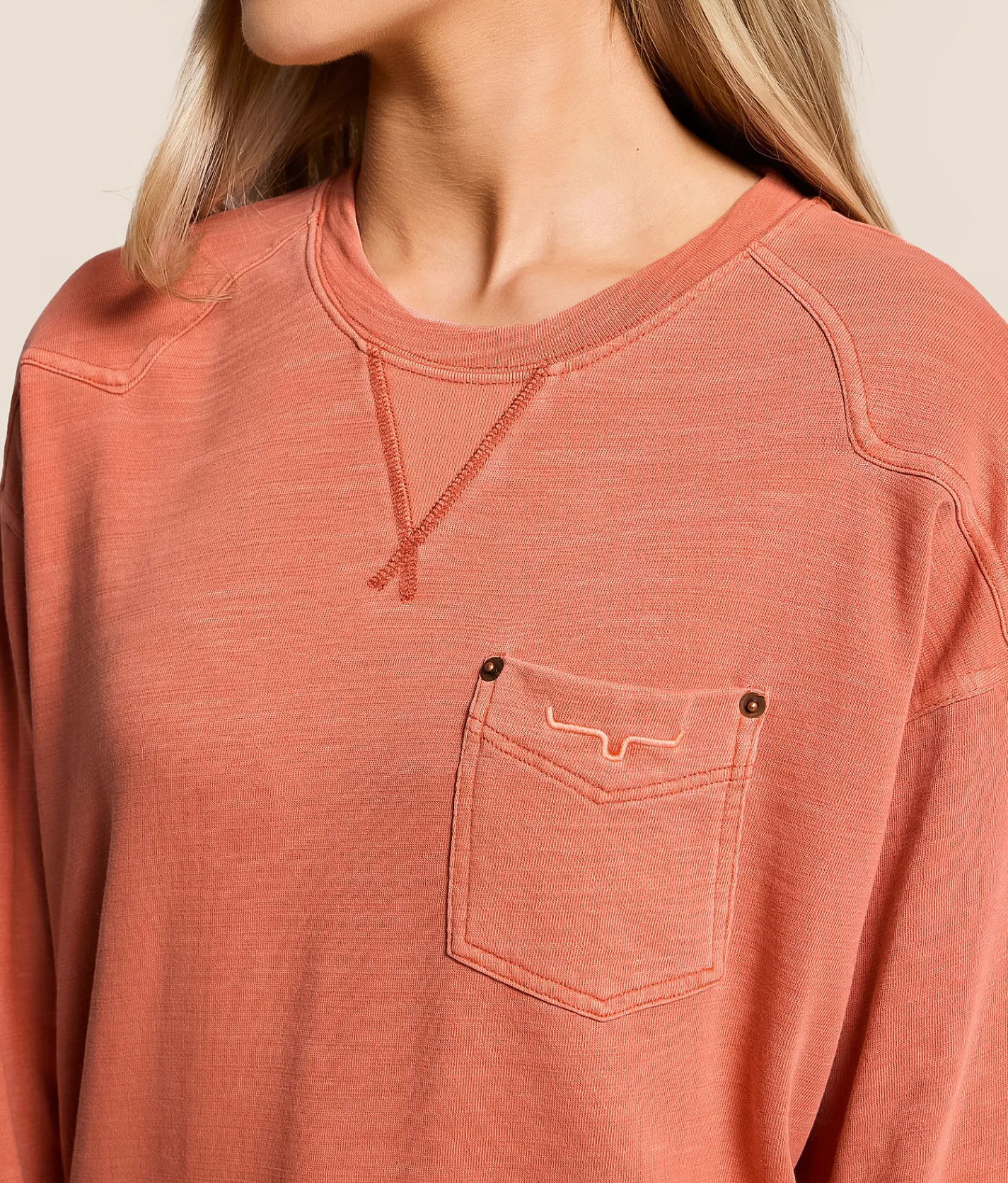 Tops | Kimes Ranch Gina Oversized Pullover Muted Red