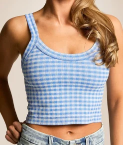 Tops | FITZ + EDDI Gingham Brami Tan Gingham