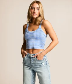 Tops | FITZ + EDDI Gingham Brami Tan Gingham