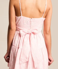 Trixxi Gingham Mini Dress Plumeria Best