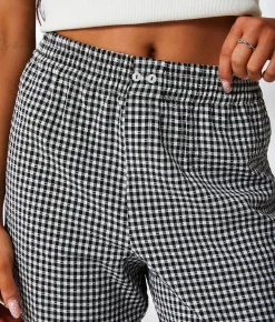 Bottoms | 33 Coastal Gingham Pant Black White