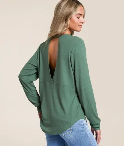 White Crow Glenda Top Hunter Green Sale