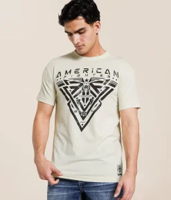 American Fighter Glenside T-Shirt Dirty White Multi Clearance
