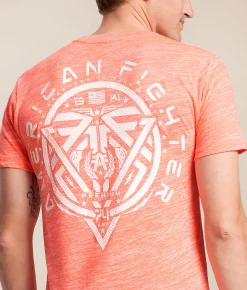 Tops|Graphic T-Shirts | American Fighter Glenside T-Shirt Dark Coral