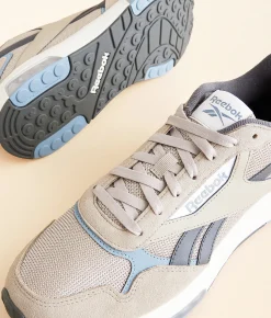 Reebok® Glide DMX Leather Sneaker White White Barely Grey Clearance