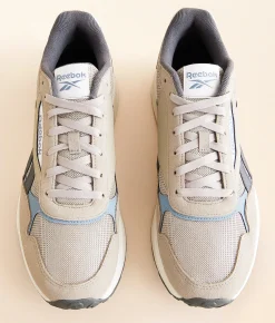 Reebok® Glide DMX Leather Sneaker White White Barely Grey Clearance