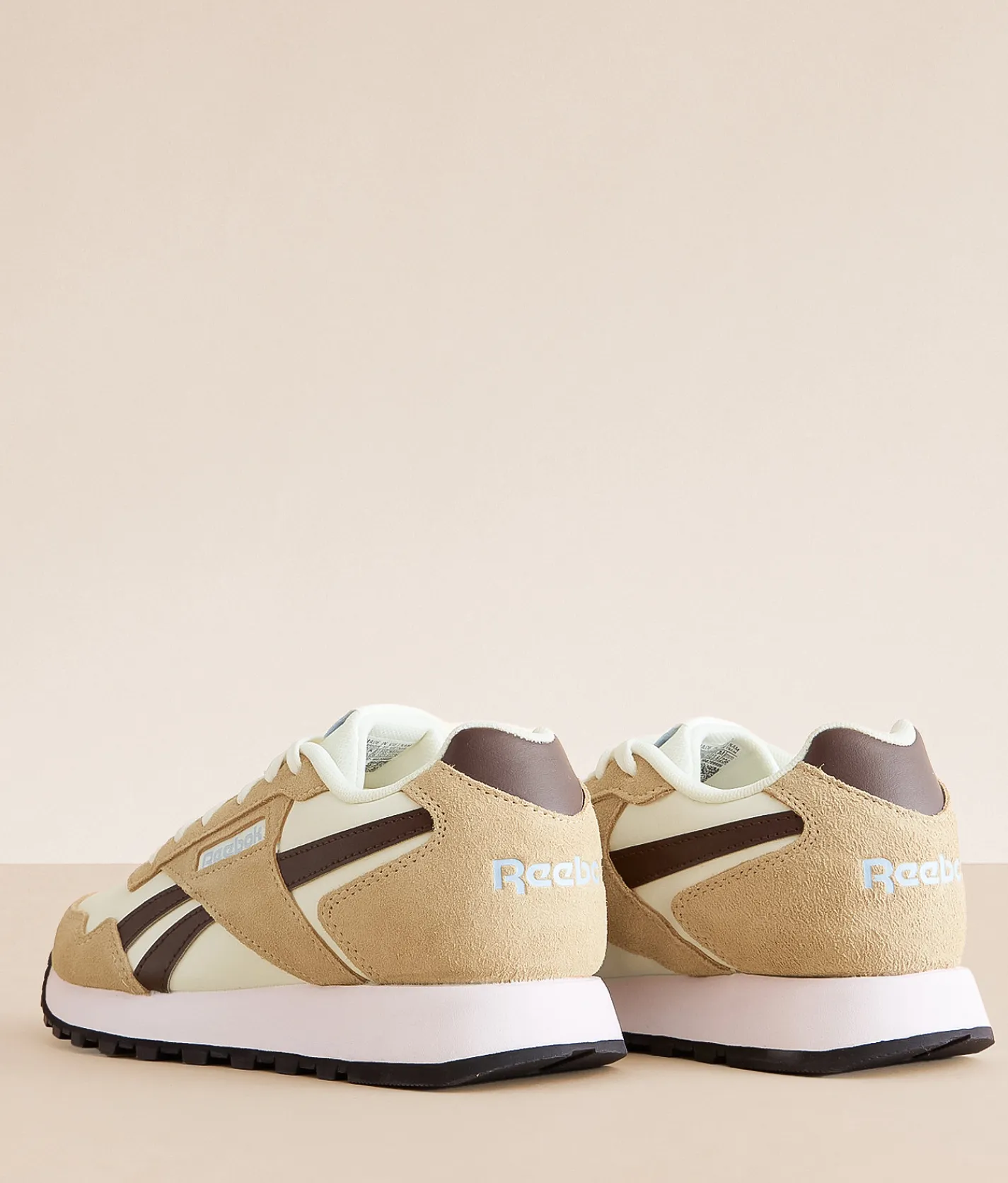 Reebok® Glide Leather Sneaker Chalk Tan Unearth Brown Sale