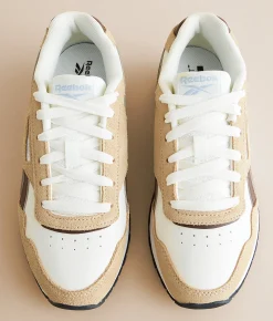 Reebok® Glide Leather Sneaker Chalk Tan Unearth Brown Sale
