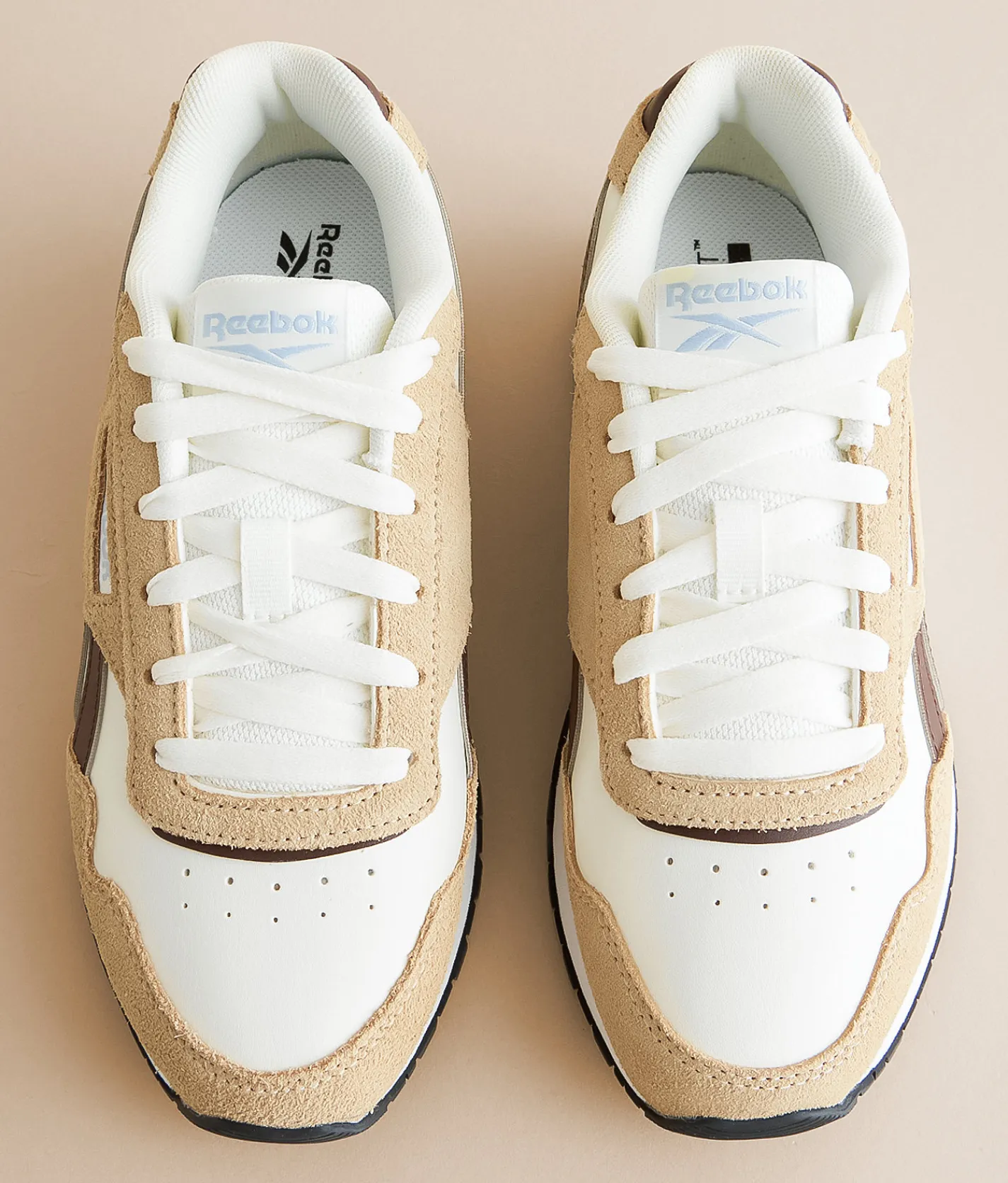 Reebok® Glide Leather Sneaker Chalk Tan Unearth Brown Sale