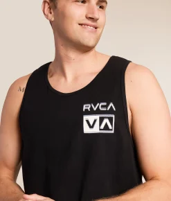 RVCA Glitch Tank Top Black Outlet