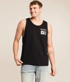 RVCA Glitch Tank Top Black Outlet