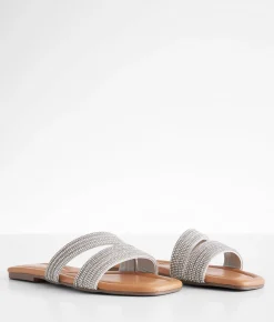London Rag Glitz Wrap Sandal Silver