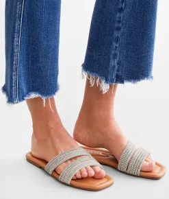 London Rag Glitz Wrap Sandal Silver