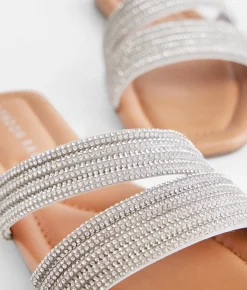 London Rag Glitz Wrap Sandal Silver