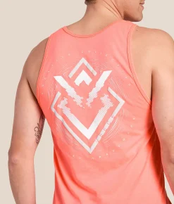 Tops | Veece Gltich Storm Tank Top Salmon Heather